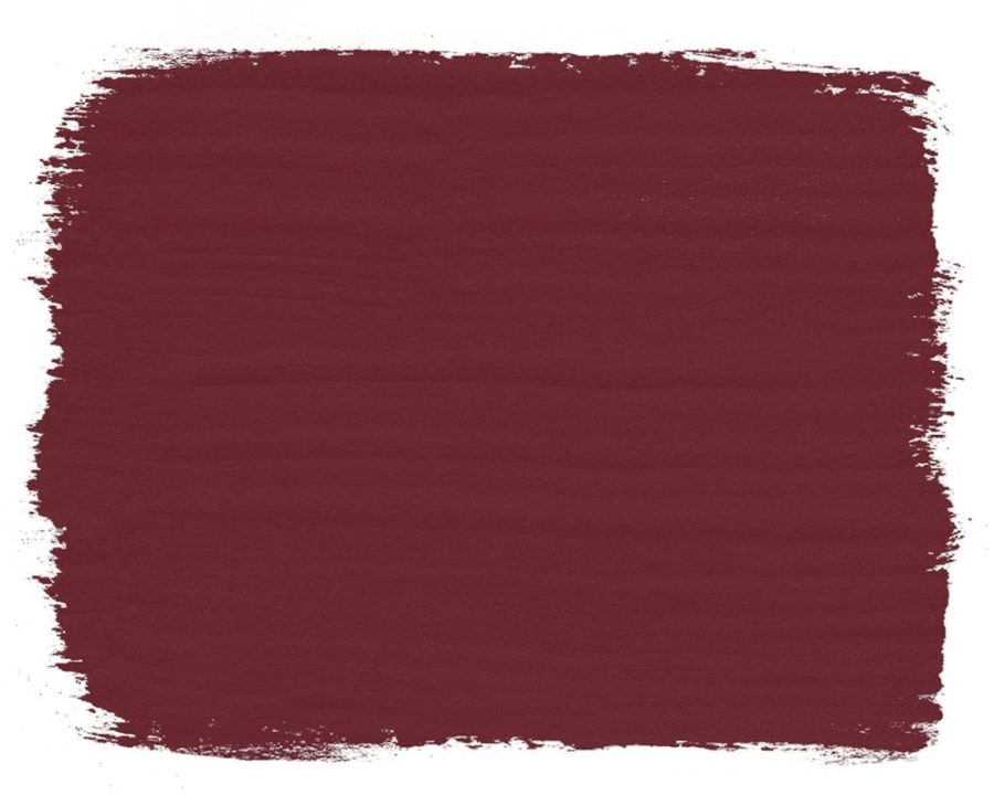 Paint swatch of Burgundy Chalk Paint® furniture paint by Annie Sloan, a rich deep warm red