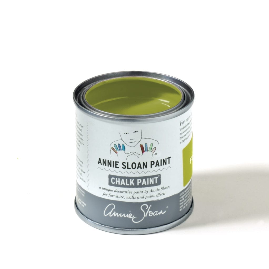 120ml tin of Firle Chalk Paint® furniture paint by Annie Sloan, a fresh, zesty and crisp green made in collaboration with Charleston Farmhouse