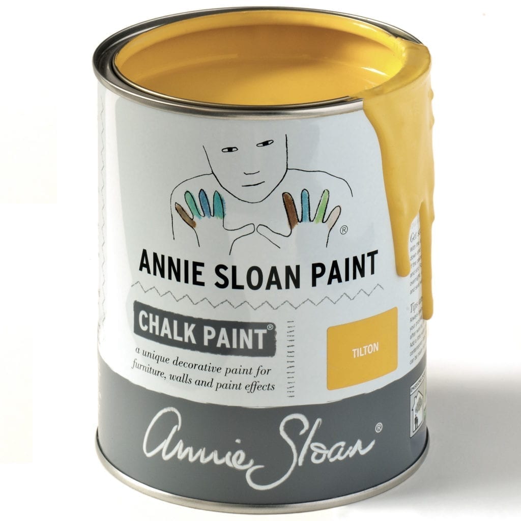1 litre tin of Tilton Chalk Paint® furniture paint by Annie Sloan, a bright, earthy mustard yellow