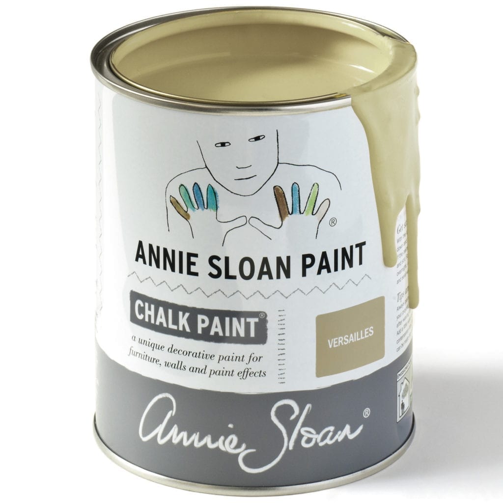 1 litre tin of Versailles Chalk Paint® furniture paint by Annie Sloan, a soft, delicate, lightly yellowed dusky green