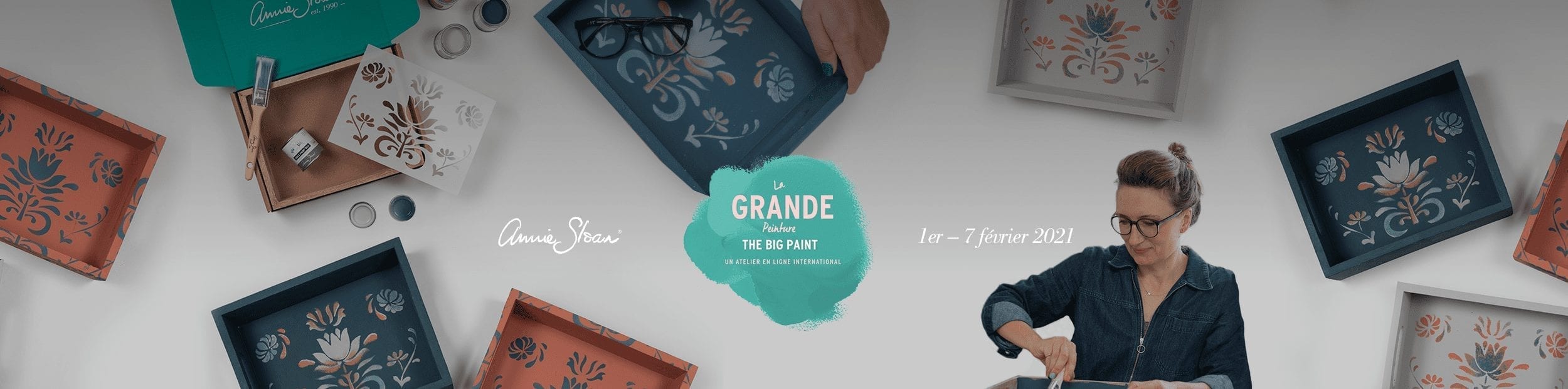 The Big Paint workshop by Annie Sloan - paint your own tray with Chalk Paint® furniture paint - Le Grande Peinture