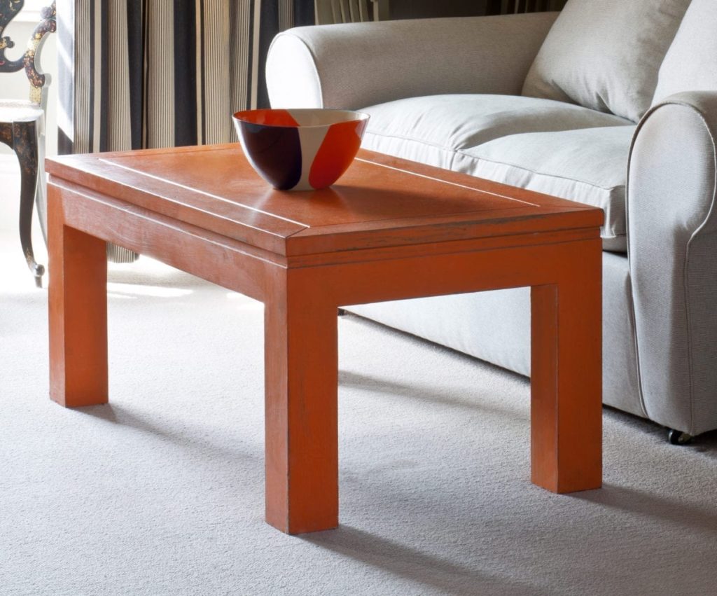 Coffee Table pained with Chalk Paint® by Annie Sloan in Barcelona Orange