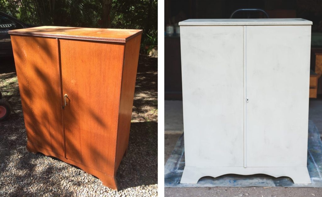 Memphis Group inspired cupboard painted by Painter in Residence Polly Coulson with Chalk Paint® by Annie Sloan before