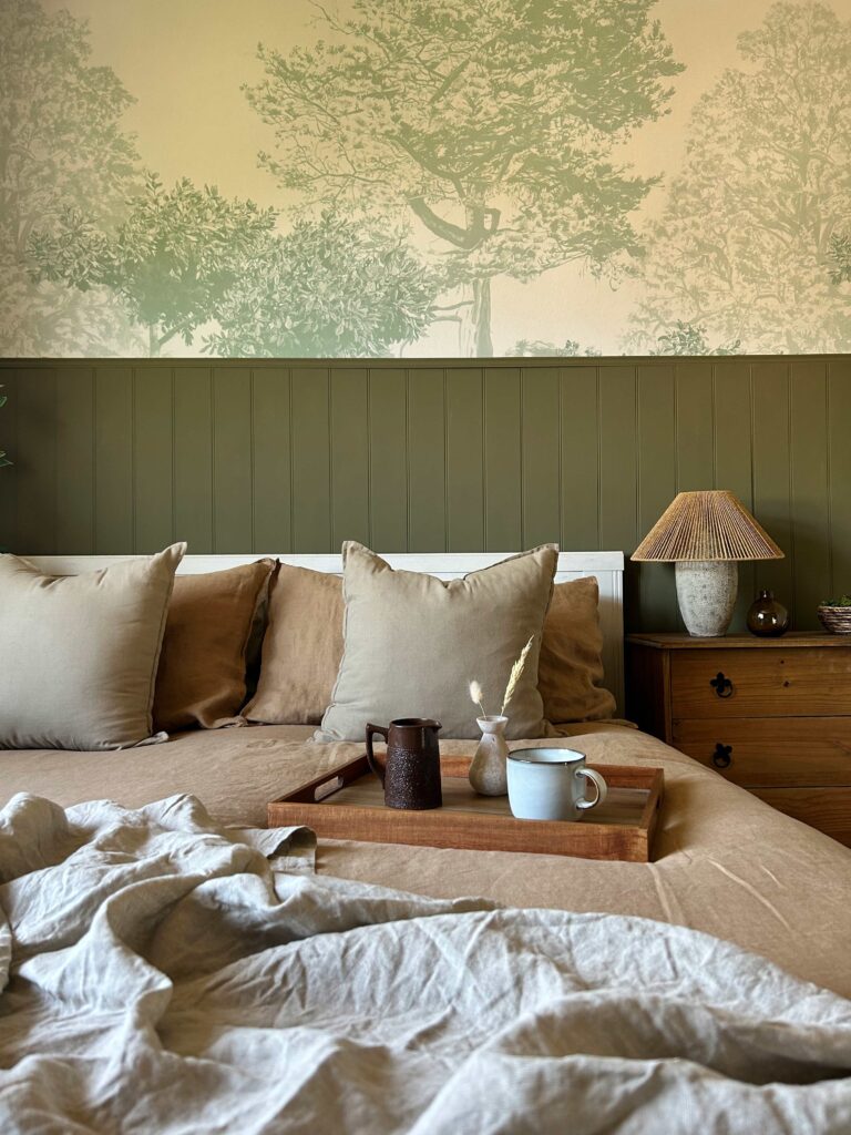 Peinture murale en Olive Green pour chambre