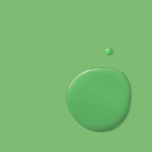 Exemple humide et sec de la peinture Antibes Green d'Annie Sloan