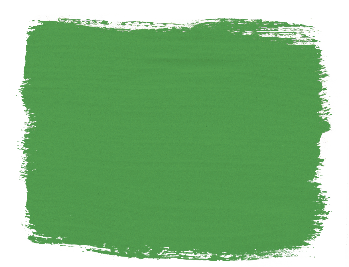 Exemple d’un coup de pinceau de la peinture Antibes Green d'Annie Sloan