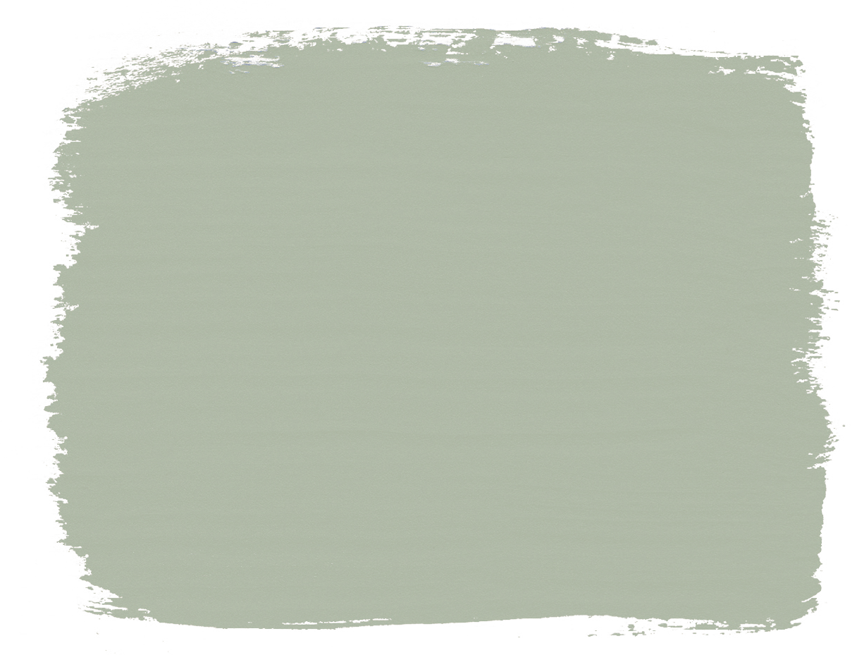 Exemple d’un coup de pinceau de la peinture Terre Verte d'Annie Sloan