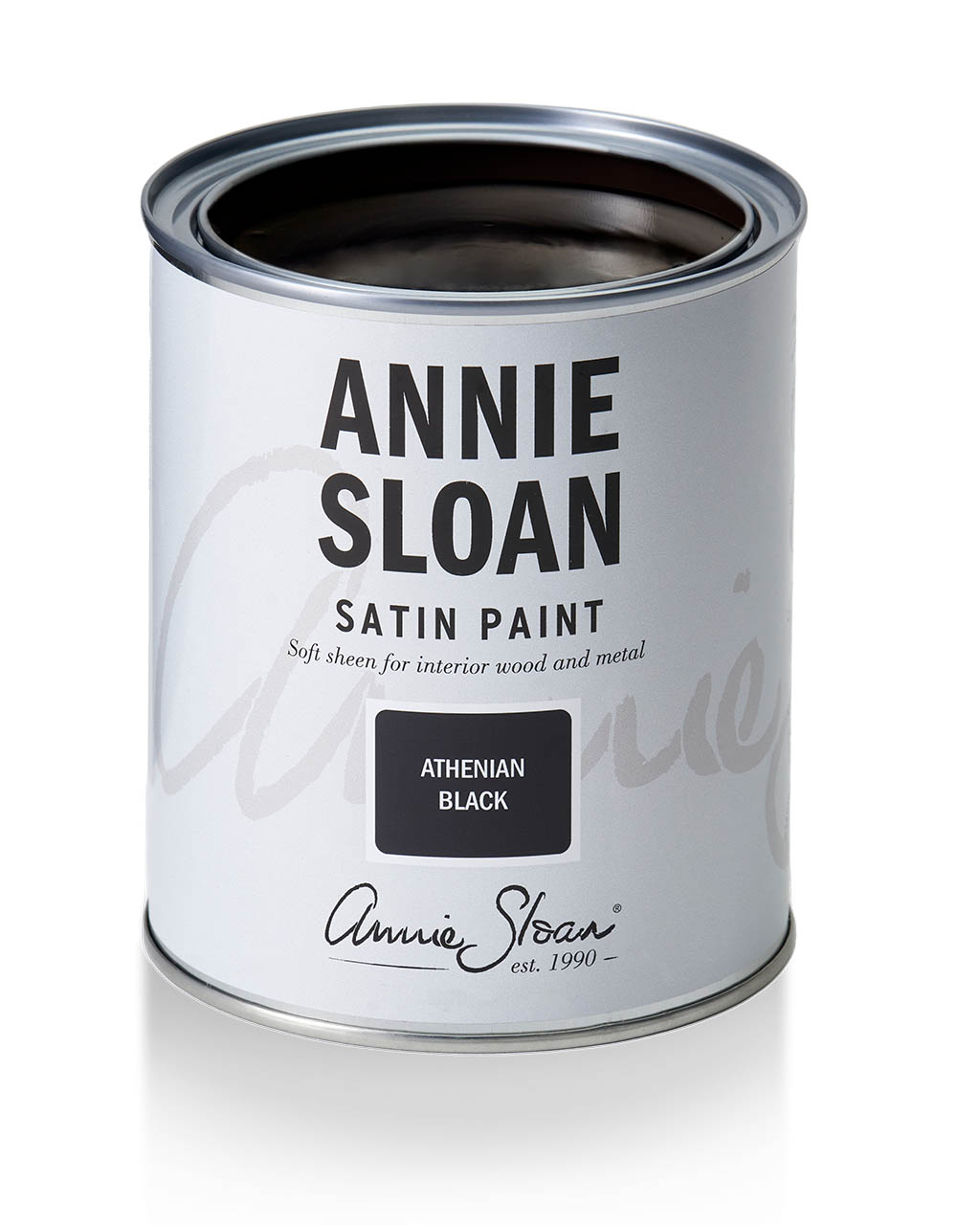 Athenian Black Satin Paint by Annie Sloan - tin shot