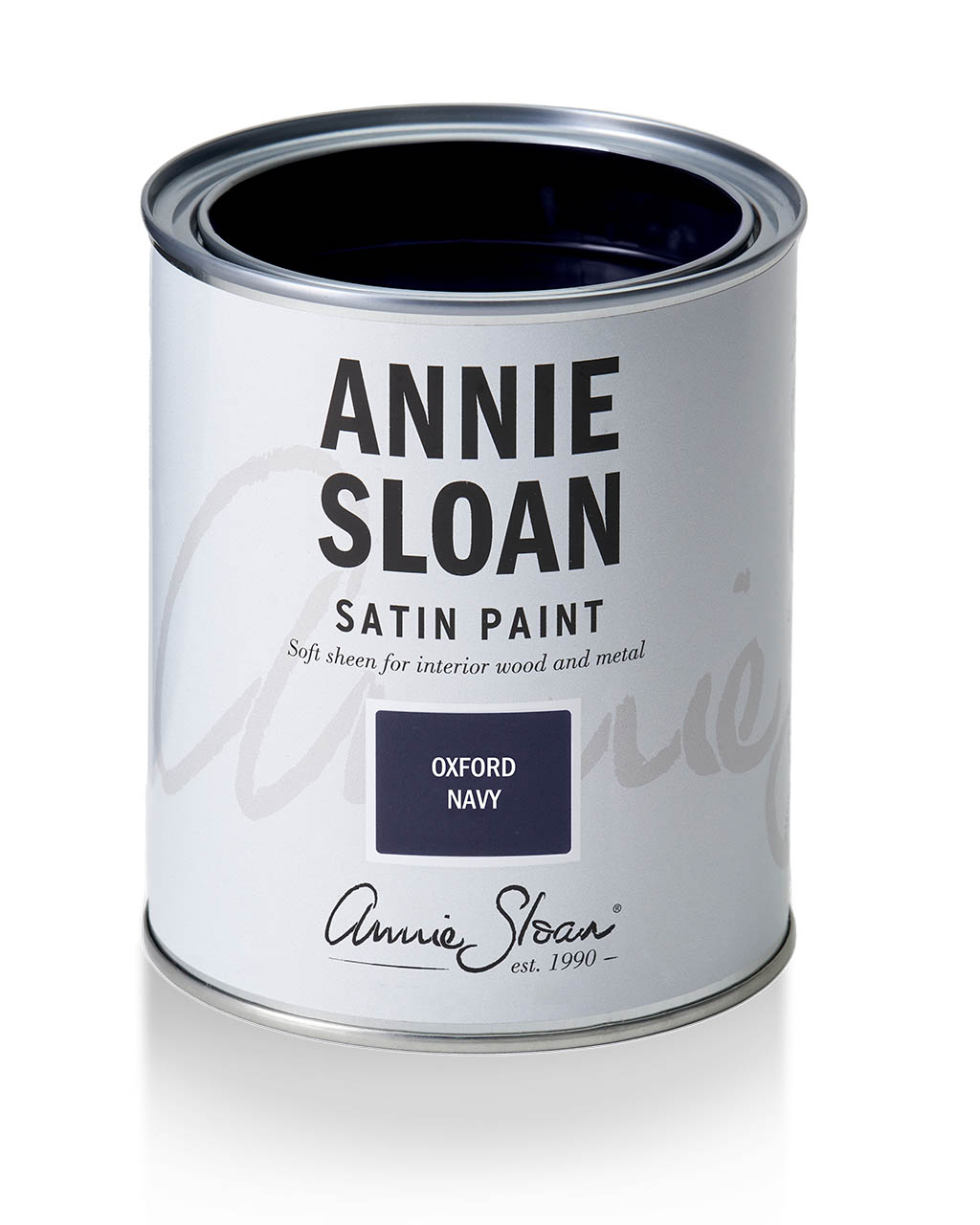 Oxford Navy Satin Paint by Annie Sloan - tin shot