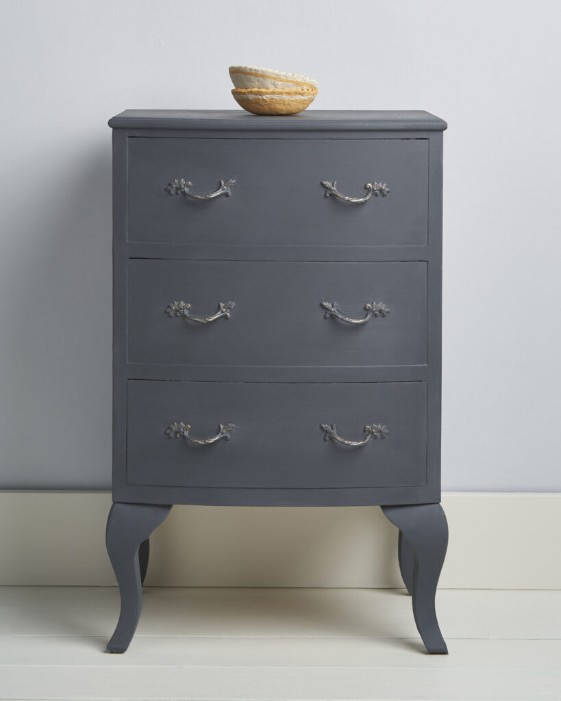 Side Table Painted in Whistler Grey Chalk Paint by Annie Sloan