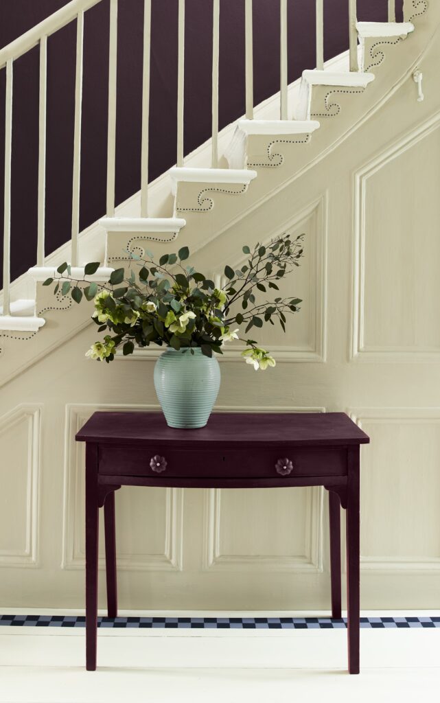 Tyrian Plum console table in Chalk Paint