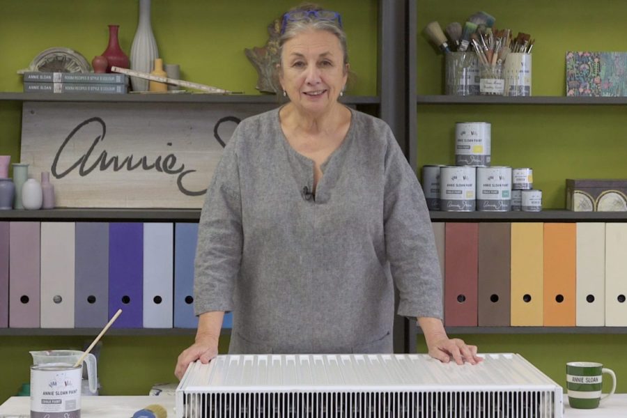 Annie Sloan shows how to paint a radiator with Chalk Paint furniture paint in Chicago Grey