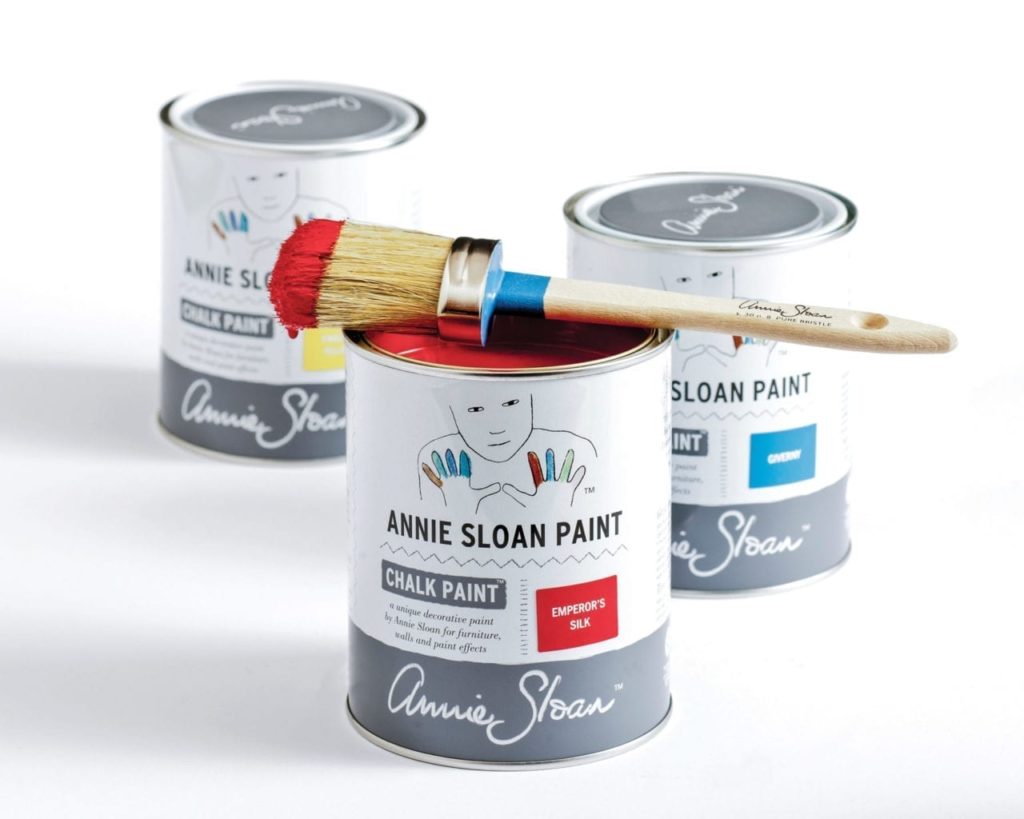 Chalk Paint by Annie Sloan 1 litre tins in Emperor's Silk, Giverny and English Yellow