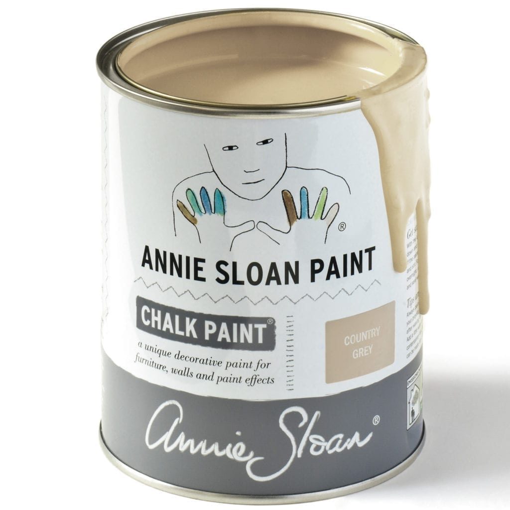1 litre of Country Grey Chalk Paint® furniture paint by Annie Sloan, a rustic putty cream beige