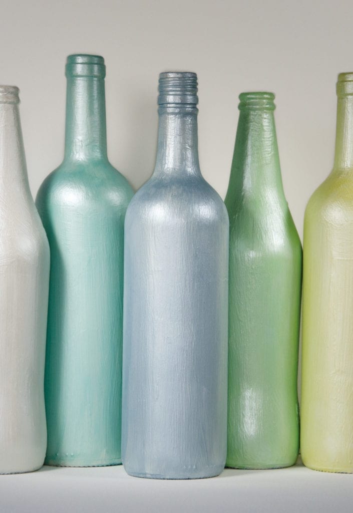 Pearlescent Glaze Bottles painted with Chalk Paint® by Annie Sloan