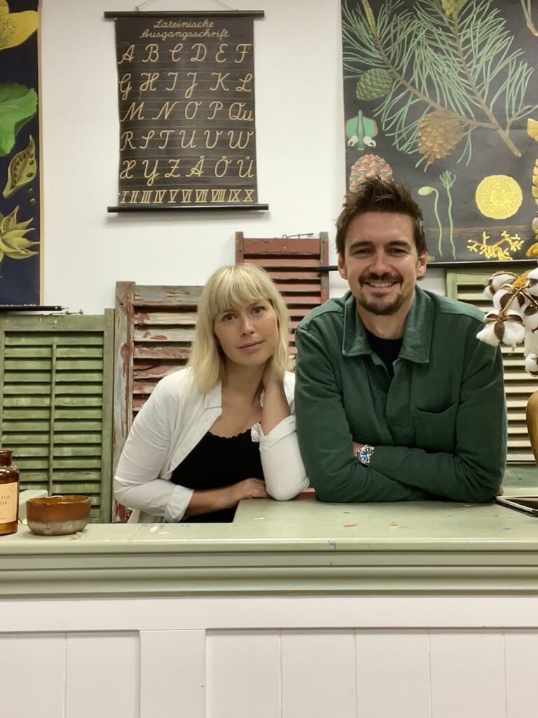 Shop owners, Sofie and Will