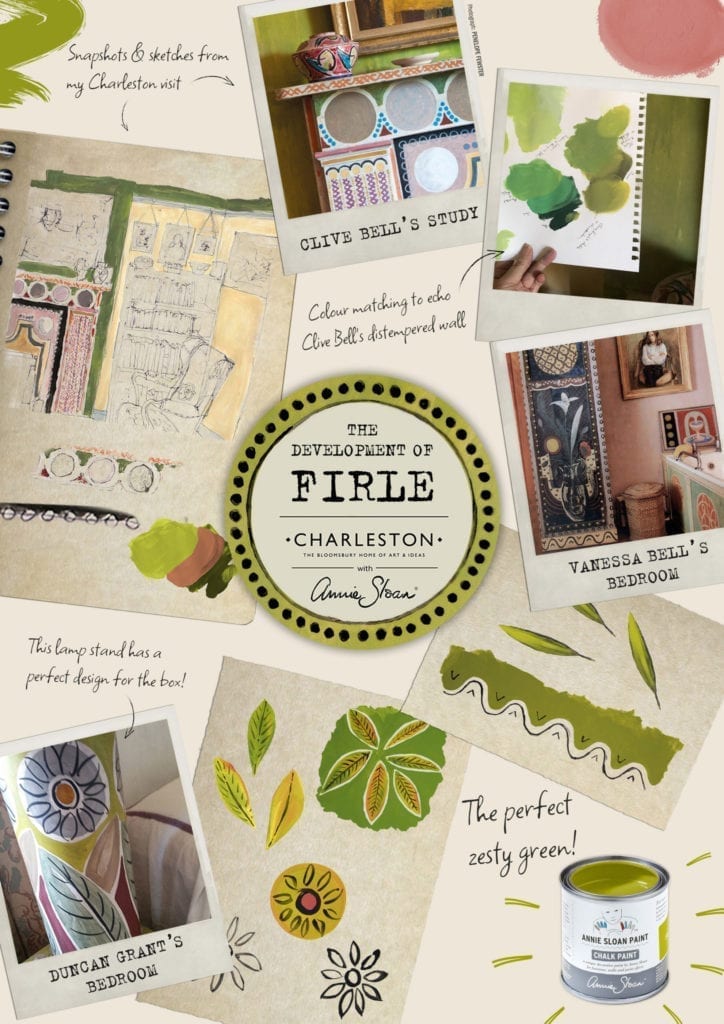 The development of the Chalk Paint® by Annie Sloan colour Firle, in collaboration with Charleston Farmhouse, home of the Bloomsbury group