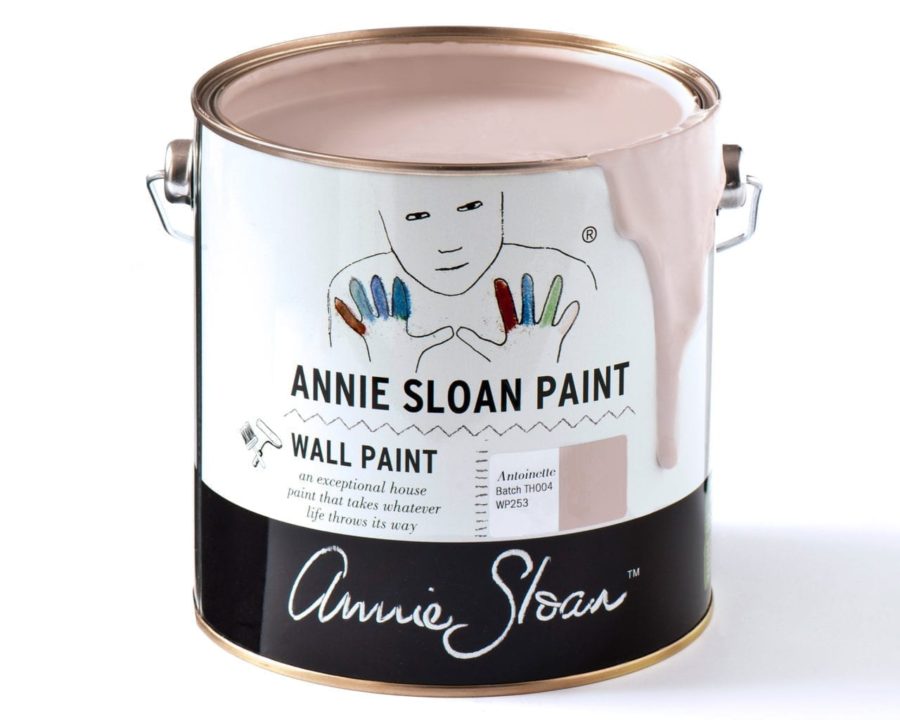 2.5 litre tin of Wall Paint by Annie Sloan in Antoinette, a soft pale pink