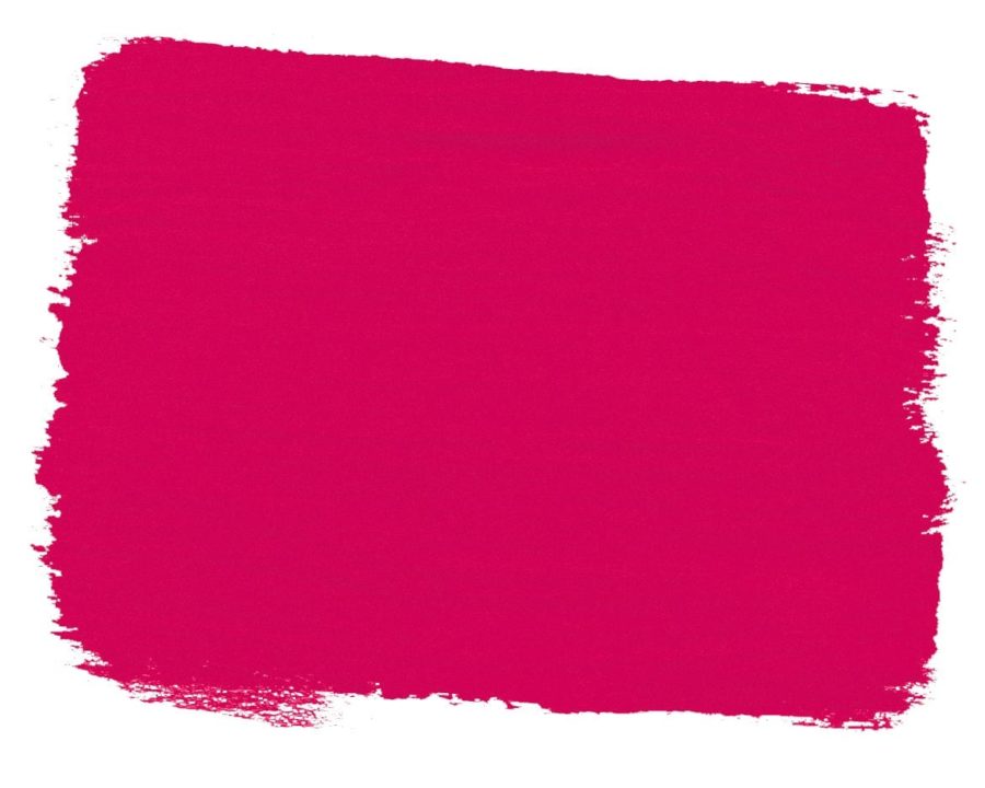 Paint swatch of Capri Pink Chalk Paint® furniture paint by Annie Sloan, a bright, hot pink