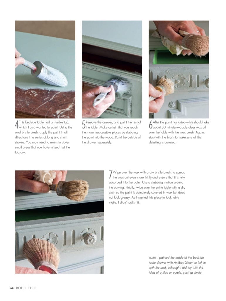 Colour Recipes for Painted Furniture and More by Annie Sloan book published by Cico Boho Chic page 65