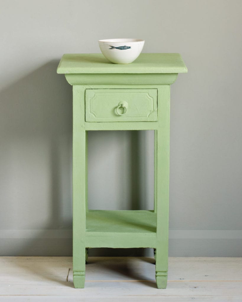 a soft, warm bright green colour created in collaboration with Oxfam