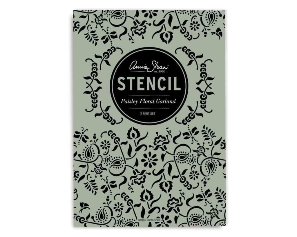 Paisley Floral Garland Stencil by Annie Sloan packaging front