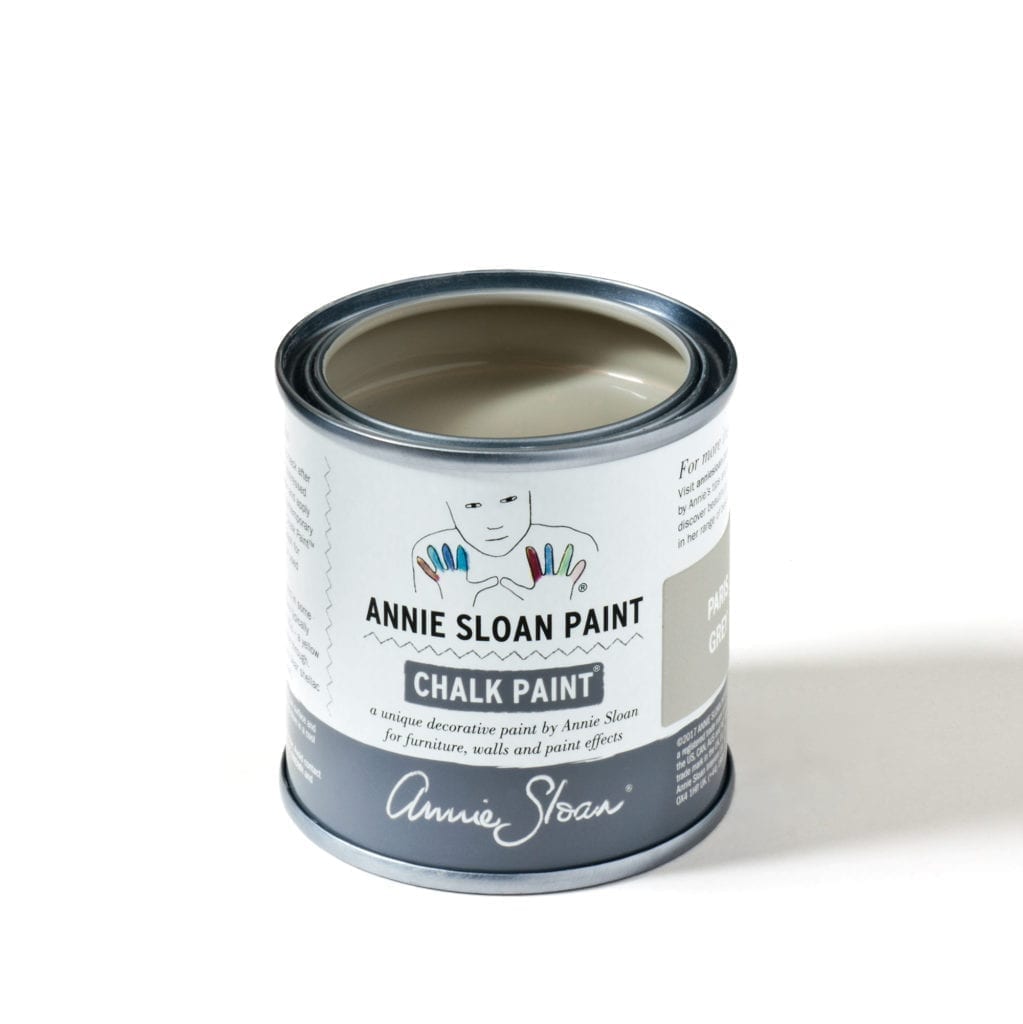 120ml of Paris Grey Chalk Paint® furniture paint by Annie Sloan, a soft and slightly bluish grey