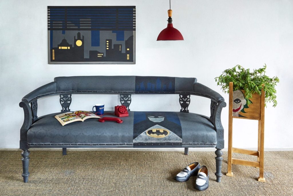 Batman Chaise by Annie Sloan Painters in Residence shed eleven painted with Chalk Paint®