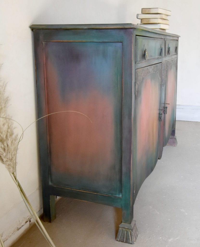 Rainbow Bohemian Sideboard by Annie Sloan Painter in Residence Chloe Kempster painted with Chalk Paint®