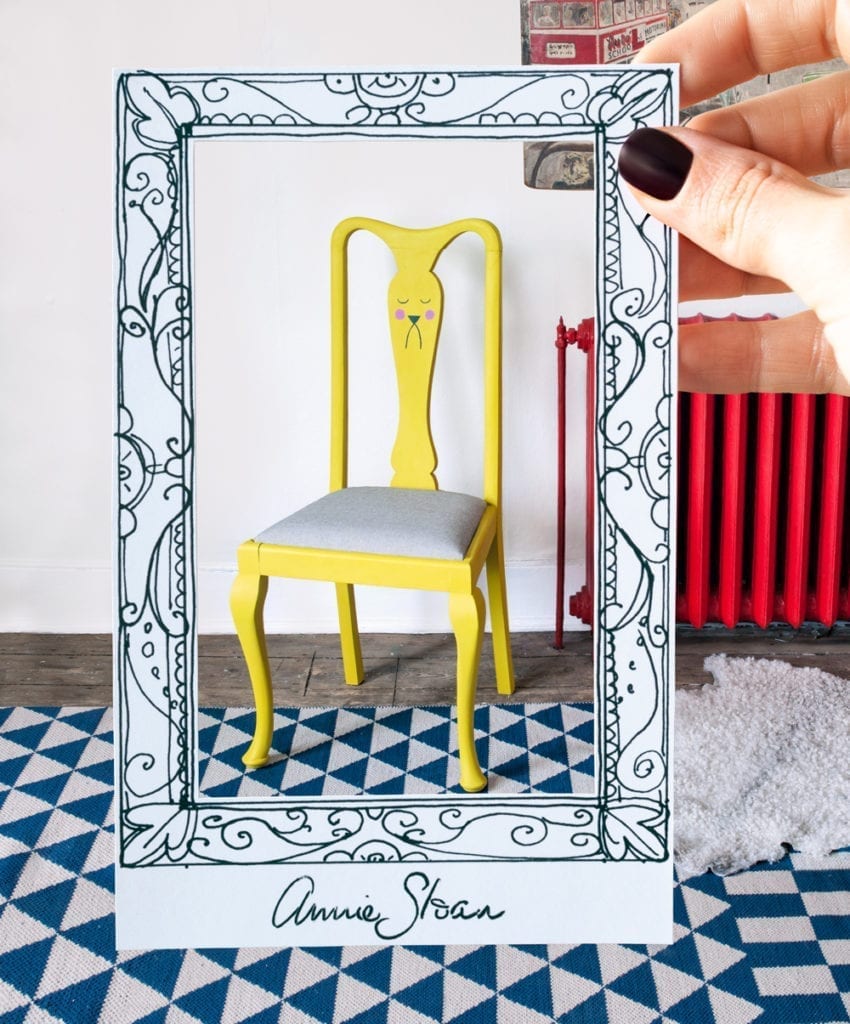 Chair painted with Chalk Paint® by Annie Sloan in English Yellow