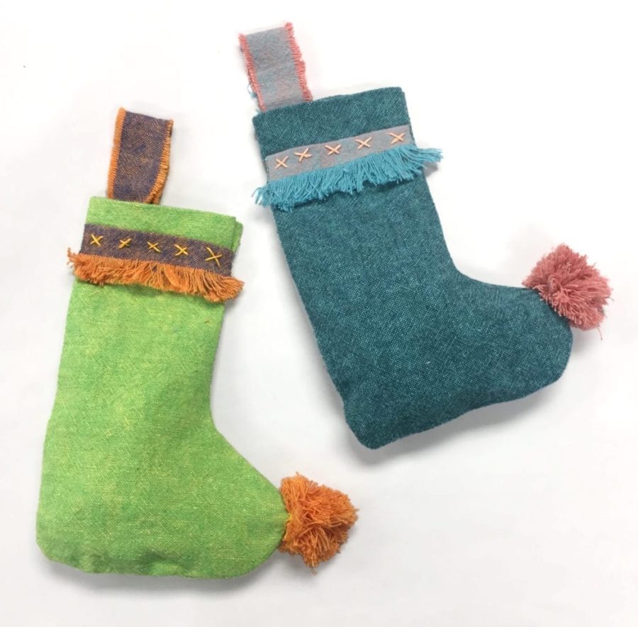 Christmas Stockings made from Linen Union fabric by Annie Sloan