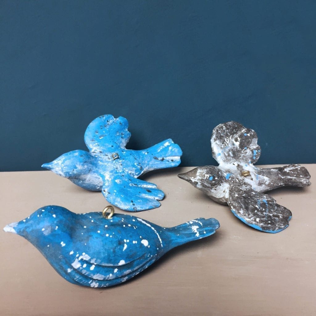 Painted Wooden Birds with Chalk Paint® by Annie Sloan in Giverny