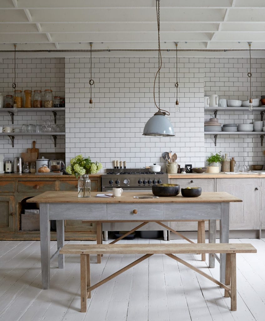 Paul Massey neutral warehouse kitchen painted with Chalk Paint® by Annie Sloan