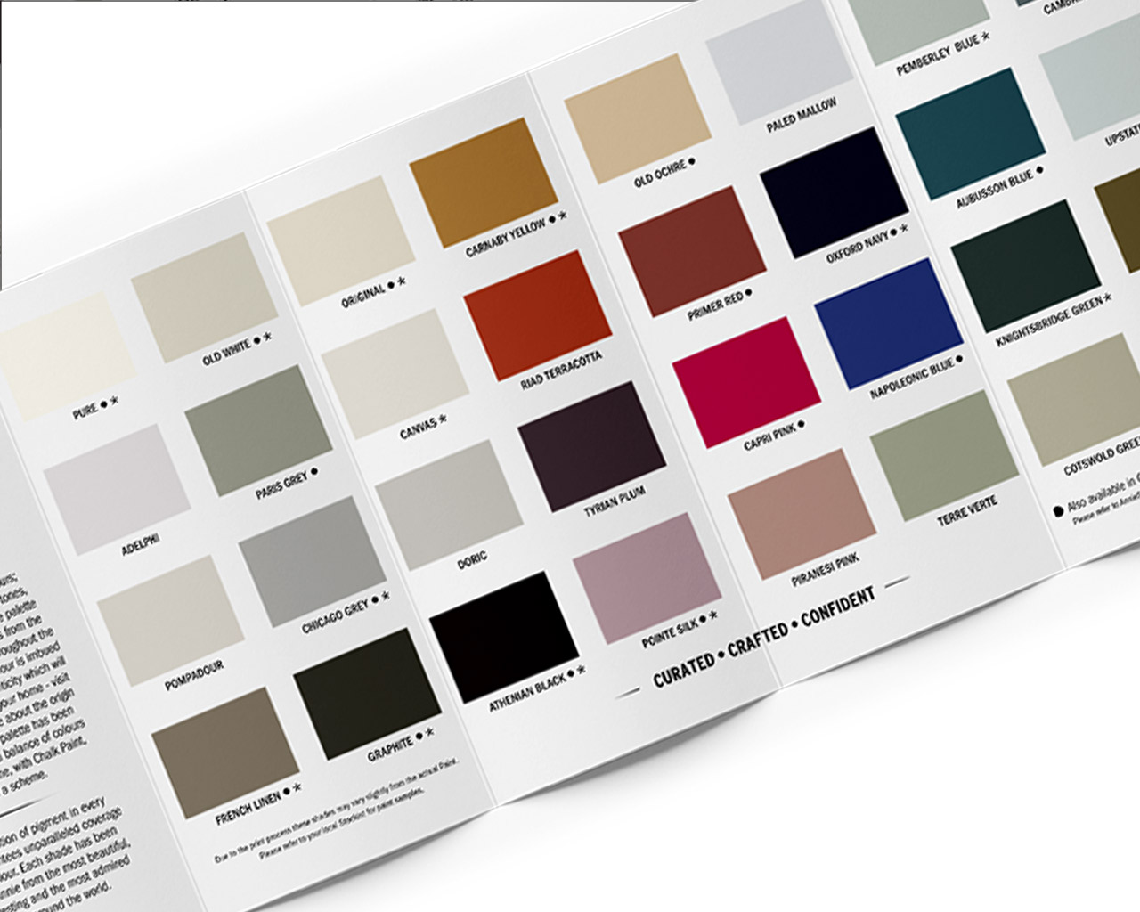 Annie Sloan Wall Paint & Satin Paint Colour Card