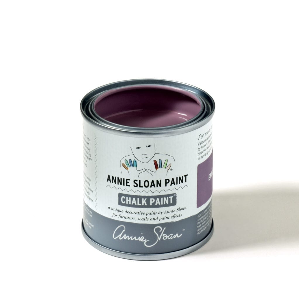 120ml tin of Emile Chalk Paint® furniture paint by Annie Sloan, a warm soft aubergine purple