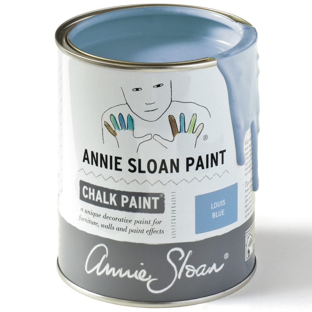 1 litre tin of Louis Blue Chalk Paint® furniture paint by Annie Sloan, a clean pastel blue