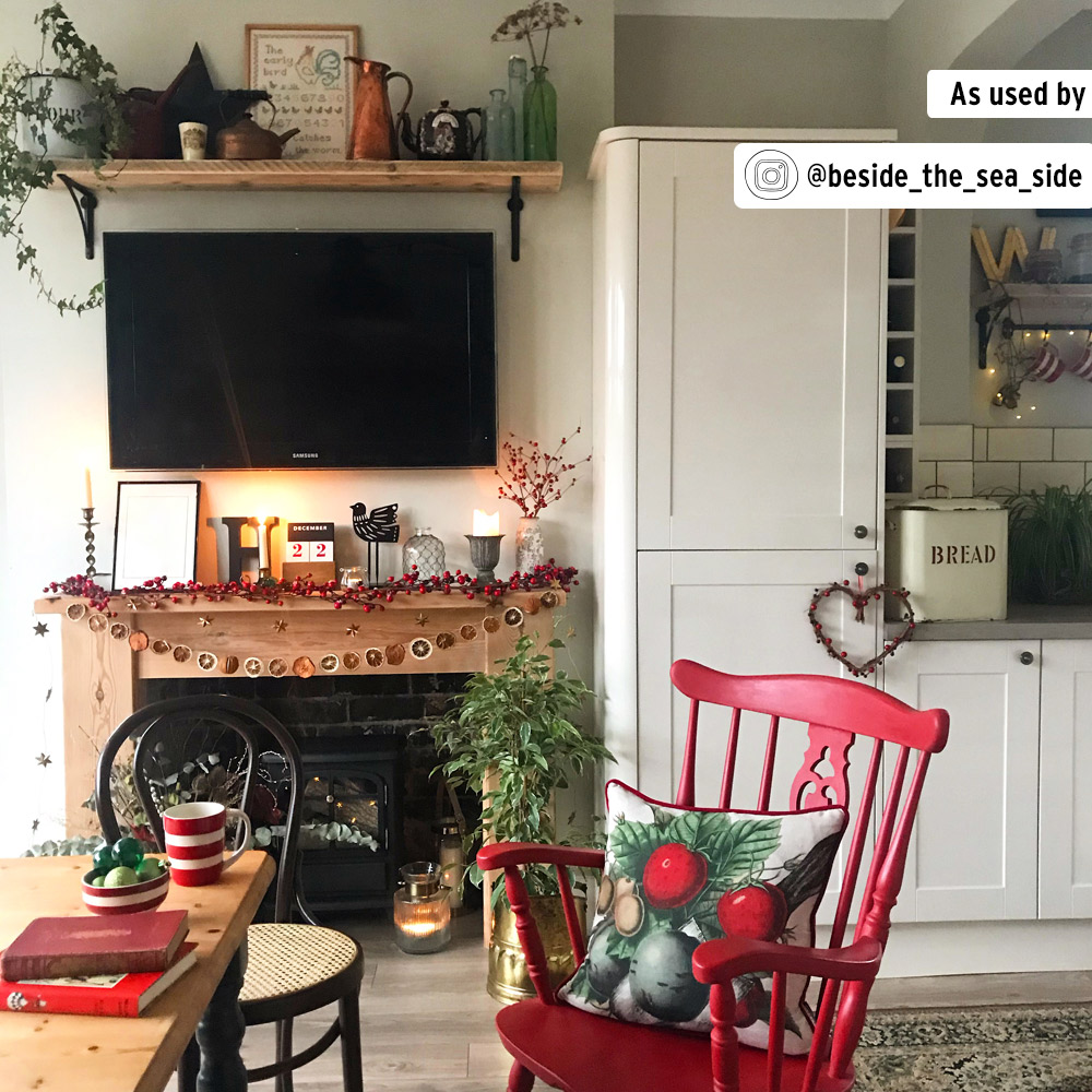 Country Kitchen featuring Rocking Chair Painted in Annie Sloan Chalk Paint in Emperor's Silk