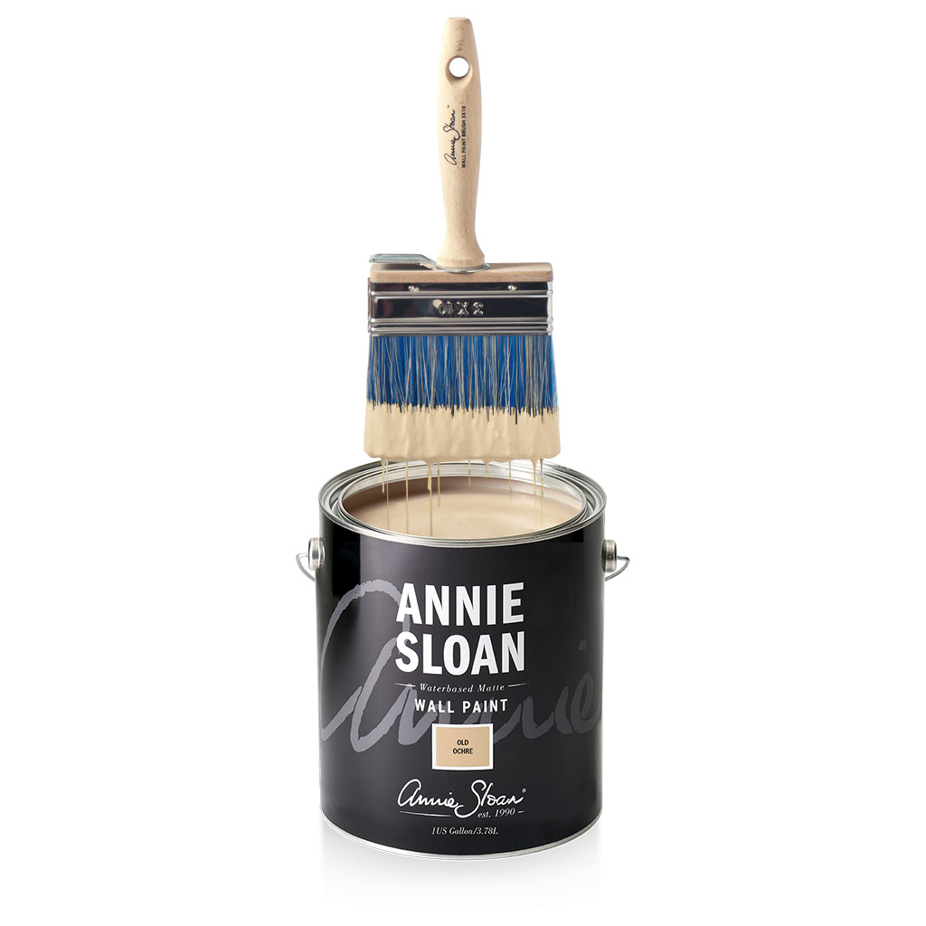 Annie Sloan Wall Paint Wall Paint Brush in a Tin of Old Ochre