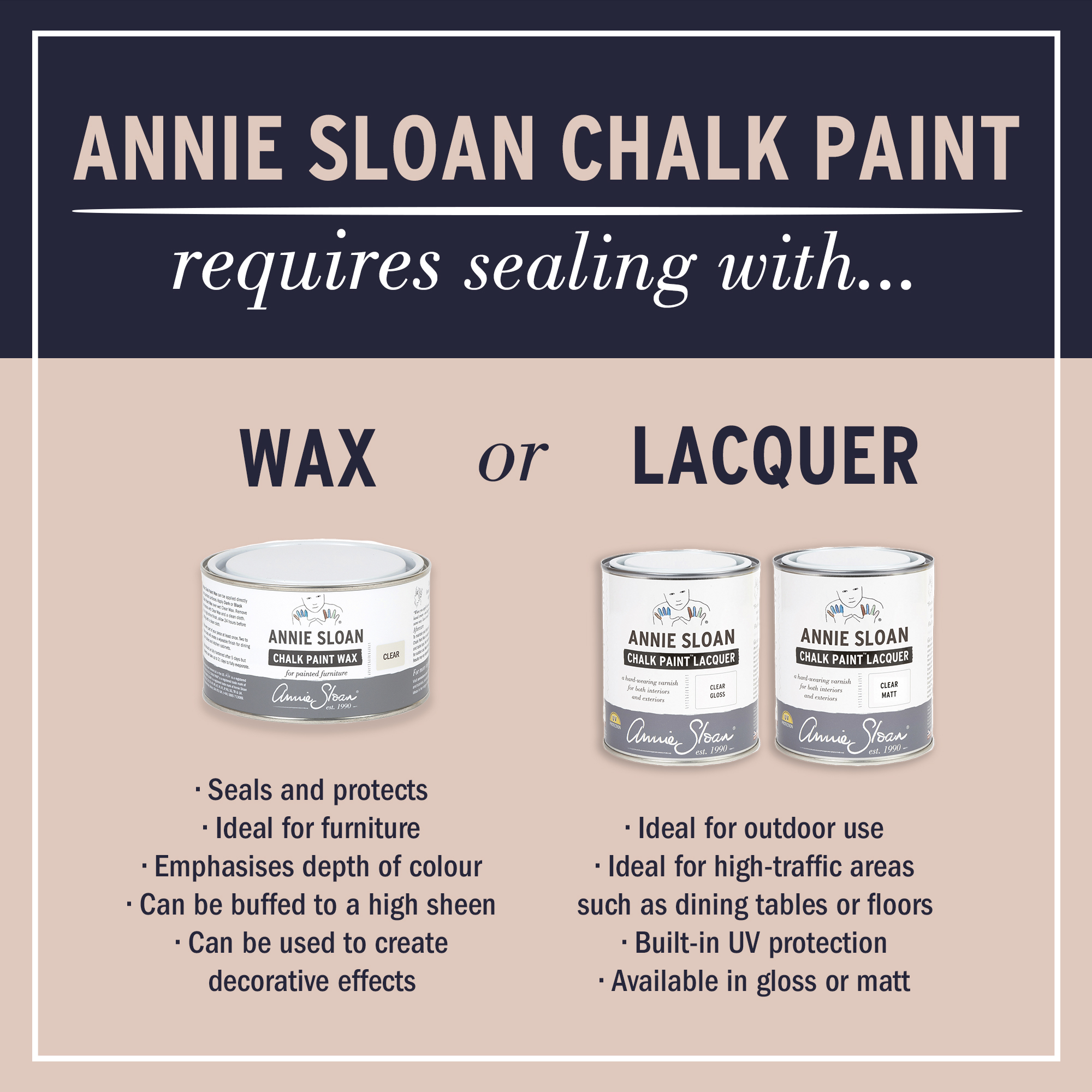 Annie Sloan - Chalk Paint® in Scandinavian Pink drawers