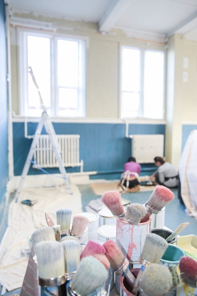 25 Project East Oxford Community centre being painted with Chalk Paint® by Annie Sloan