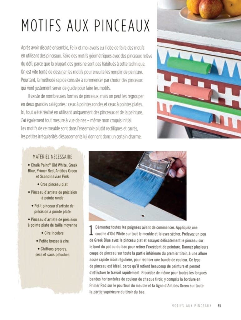 Annie Sloan Paints Everything French translation Peinture Décorative book published by Cico page 65