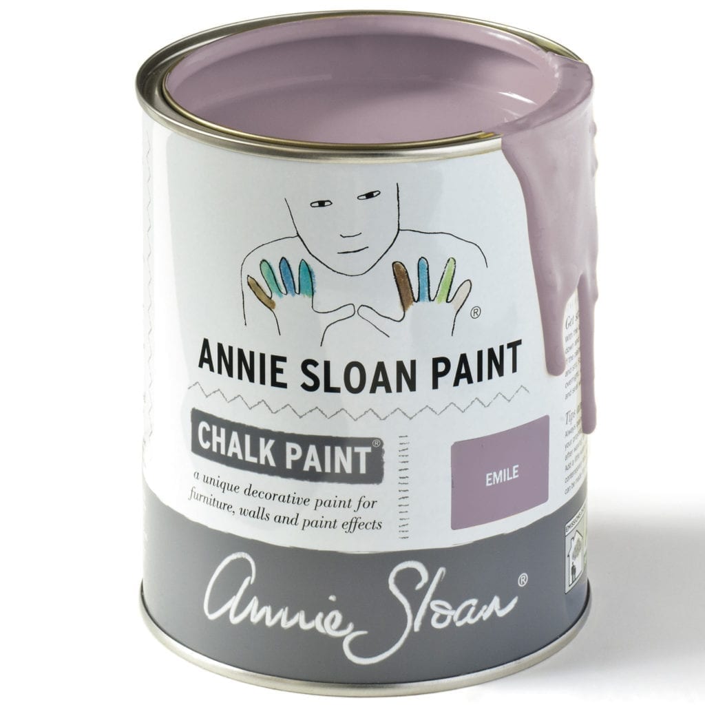 1 litre tin of Emile Chalk Paint® furniture paint by Annie Sloan, a warm soft aubergine purple