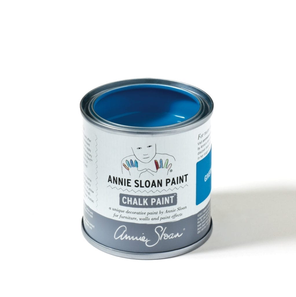 120ml tin of Giverny Chalk Paint® furniture paint by Annie Sloan, a bright, clean, cool blue