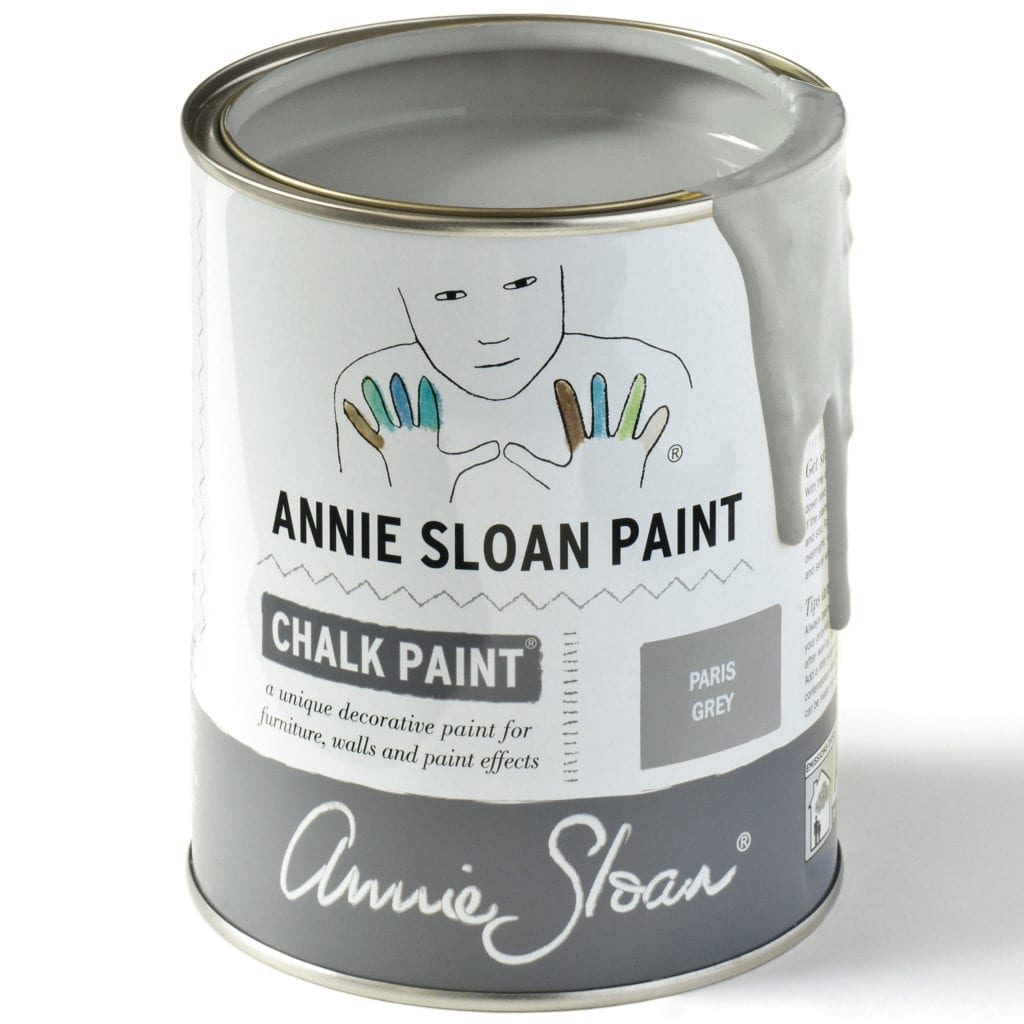 1 litre of Paris Grey Chalk Paint® furniture paint by Annie Sloan, a soft and slightly bluish grey