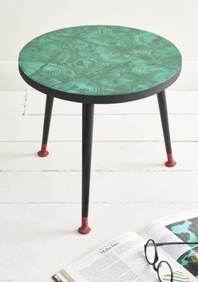 Malachite Effect Table Top painted by Annie Sloan with Chalk Paint® in Florence and Amsterdam Green from The Colourist Issue 3