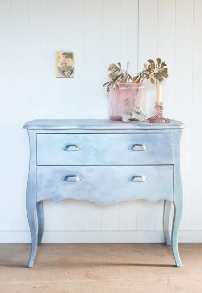 Mermaid Cabinet by Polly Coulson painted with Chalk Paint® pastels and Pearlescent Glaze by Annie Sloan