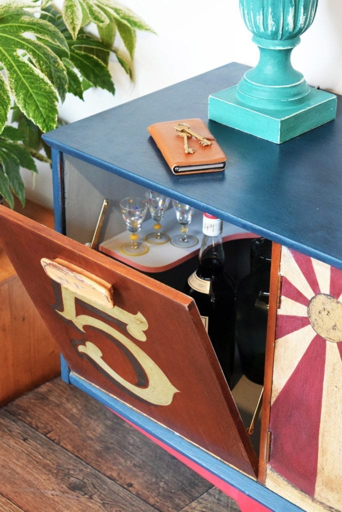 Vintage Circus Sideboard by Annie Sloan Painter in Residence Jonathon Marc Mendes painted with Chalk Paint®