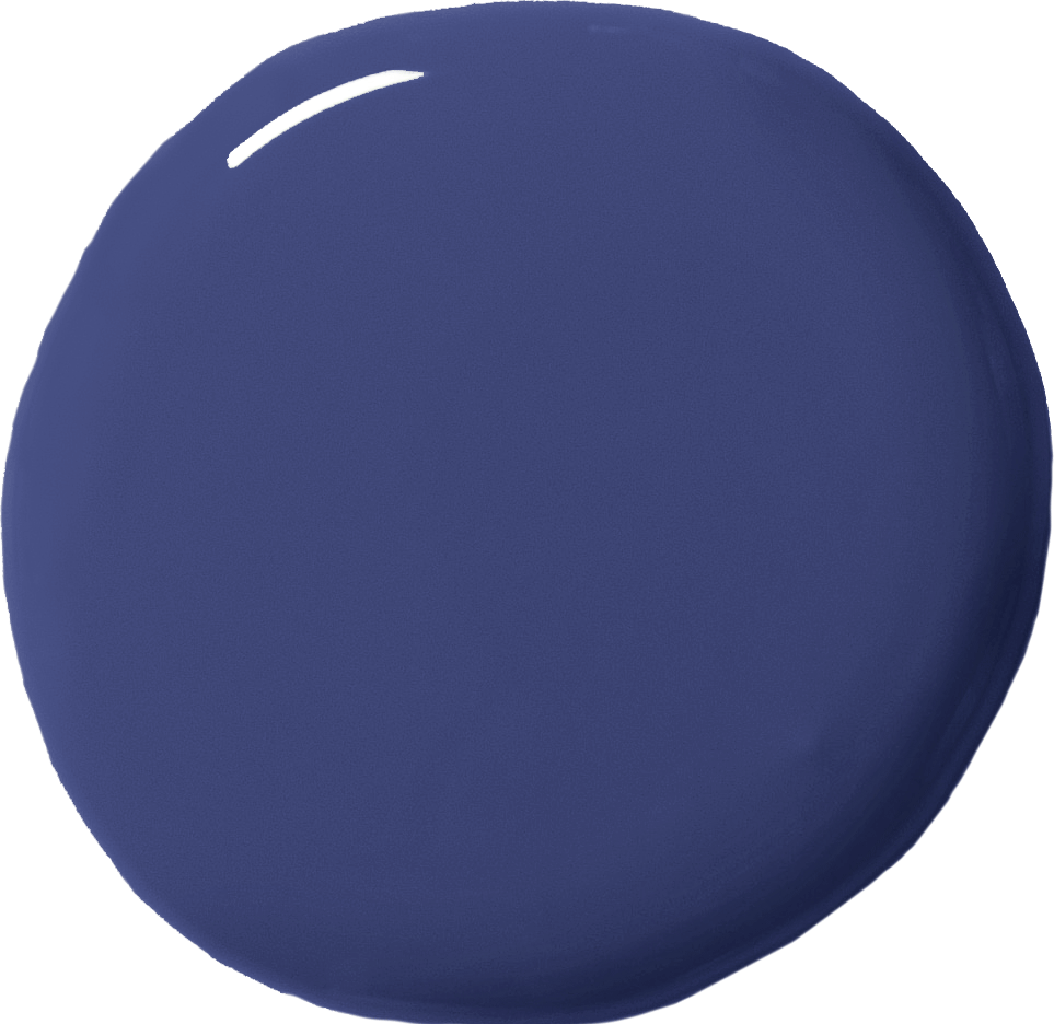 Annie Sloan's Napoleonic Blue wall paint blob swatch