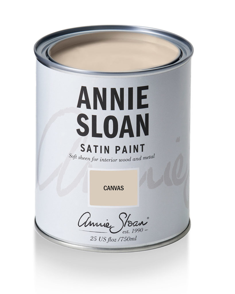Product shot of Annie Sloan Satin Paint tin in Canvas