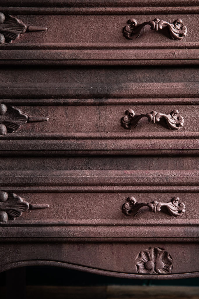 Annie Sloan Painter in Residence 84 Square Chalk Paint Chest of Drawers Close Up